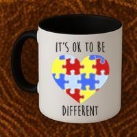 Its Ok To Be Different Autism Awareness Coffee Mug thumb 2