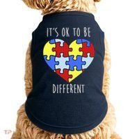 Its Ok To Be Different Autism Awareness Doggie Tank thumb 0