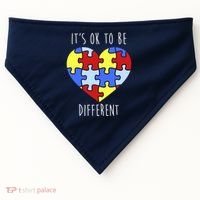 Its Ok To Be Different Autism Awareness USA-Made Doggie Bandana thumb 0