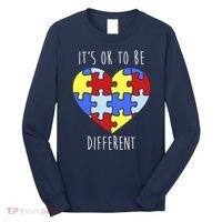 Its Ok To Be Different Autism Awareness Long Sleeve Shirt thumb 0