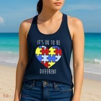 Its Ok To Be Different Autism Awareness Women's Tank Top thumb 2