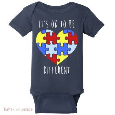 Its Ok To Be Different Autism Awareness Baby Bodysuit