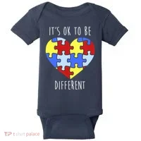 Its Ok To Be Different Autism Awareness Baby Bodysuit thumb 0