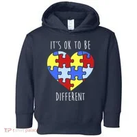 Its Ok To Be Different Autism Awareness Toddler Hoodie thumb 0