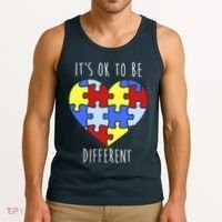 Its Ok To Be Different Autism Awareness Tank Top thumb 3