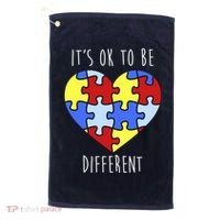 Its Ok To Be Different Autism Awareness Golf Towel thumb 0
