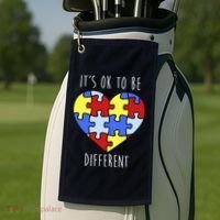 Its Ok To Be Different Autism Awareness Golf Towel thumb 2
