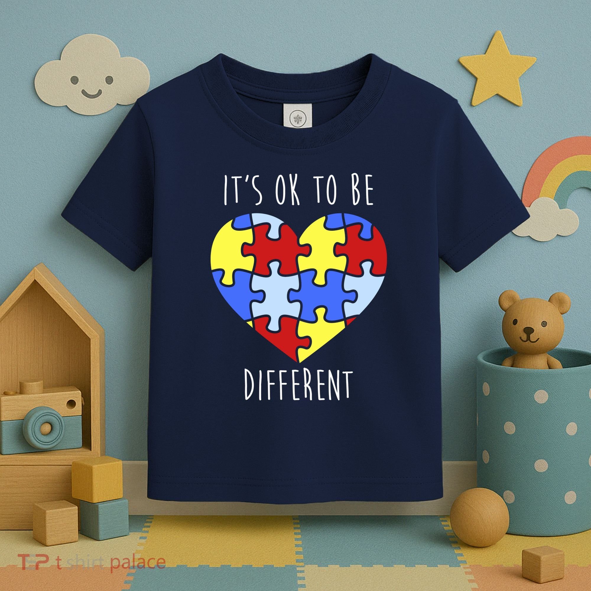 Its Ok To Be Different Autism Awareness Toddler T-Shirt