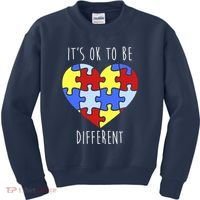 Its Ok To Be Different Autism Awareness Kids Sweatshirt thumb 0