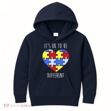 Its Ok To Be Different Autism Awareness Kids Hoodie