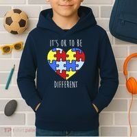 Its Ok To Be Different Autism Awareness Kids Hoodie thumb 2