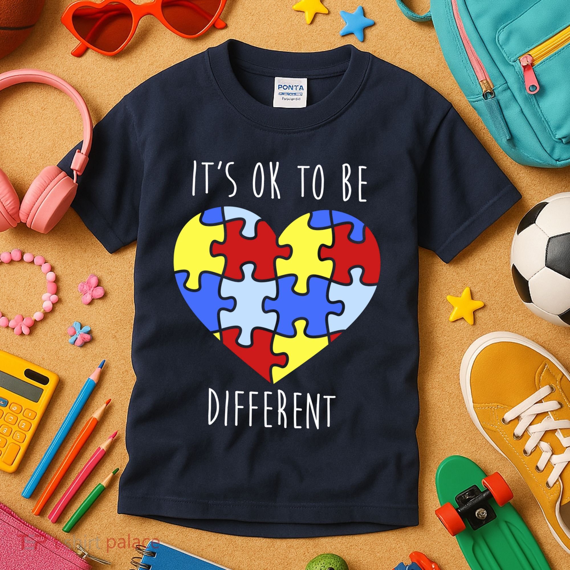 Its Ok To Be Different Autism Awareness Kids T-Shirt