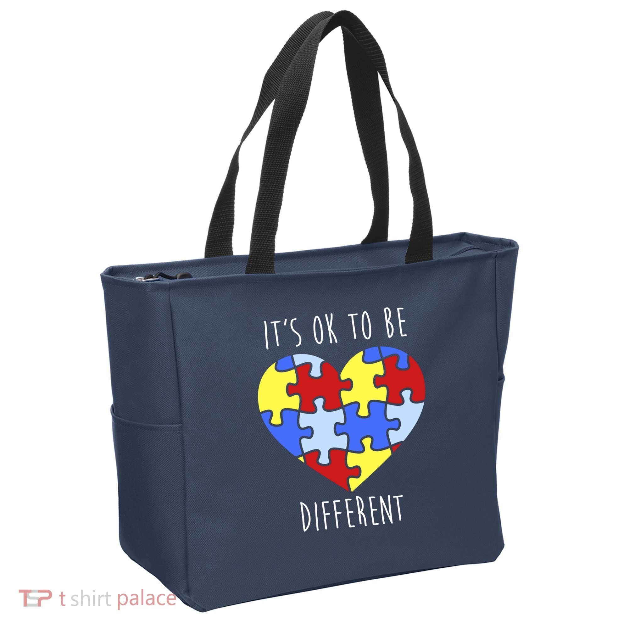 Its Ok To Be Different Autism Awareness Tote Bag