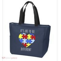 Its Ok To Be Different Autism Awareness Tote Bag thumb 3
