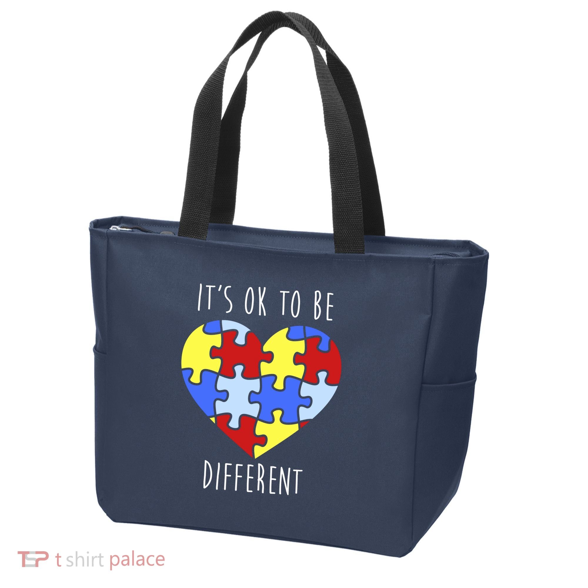 Its Ok To Be Different Autism Awareness Tote Bag