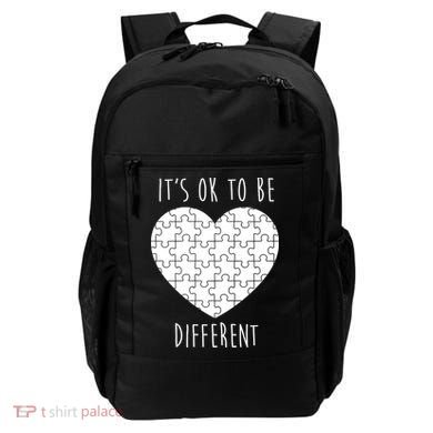 It's Ok To Be Different Autism Awareness Puzzle Heart Backpack