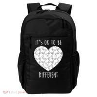 It's Ok To Be Different Autism Awareness Puzzle Heart Backpack thumb 0