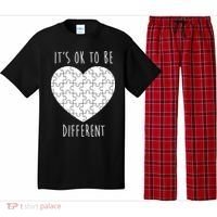 It's Ok To Be Different Autism Awareness Puzzle Heart Pajama Set thumb 0