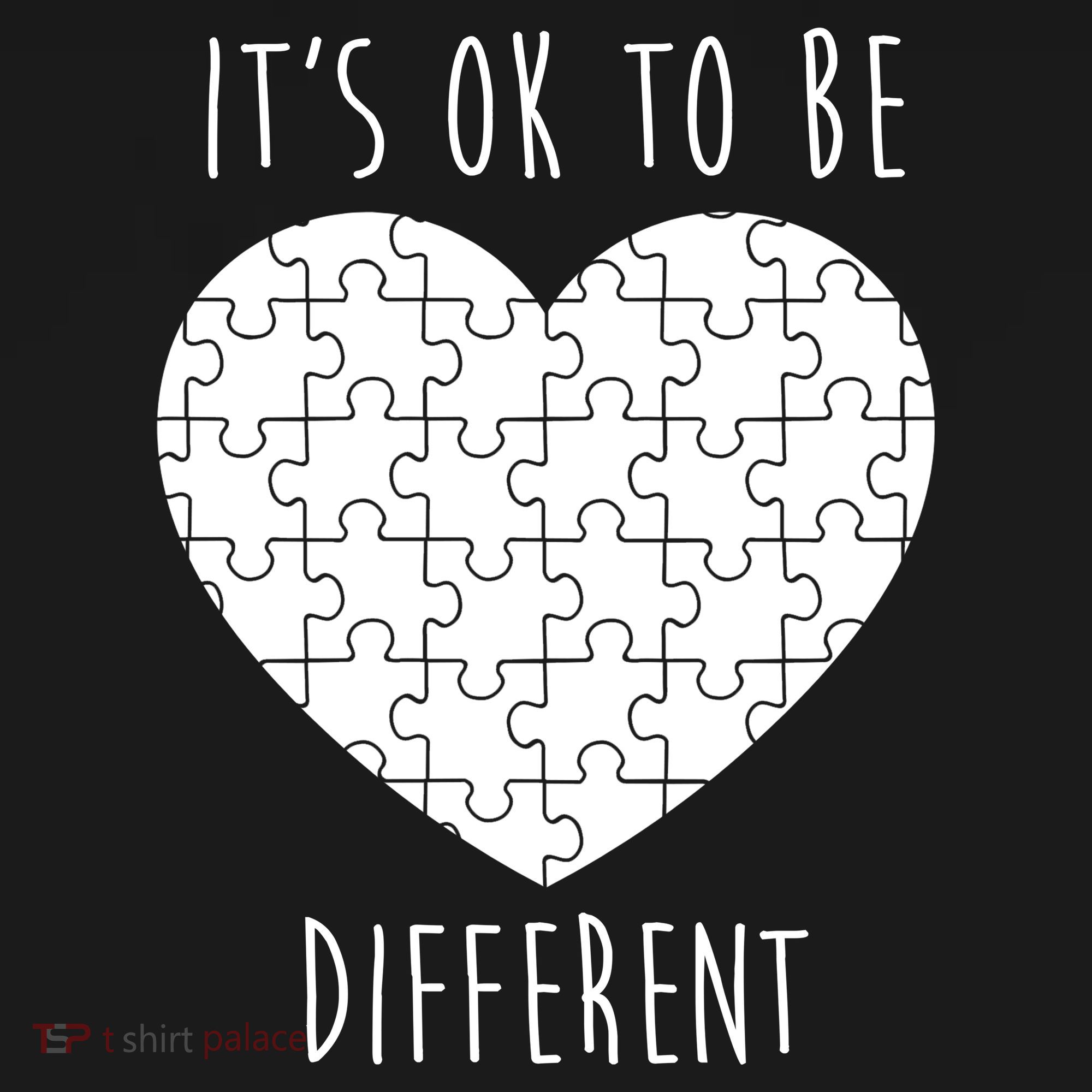 It's Ok To Be Different Autism Awareness Puzzle Heart Women's Hoodie