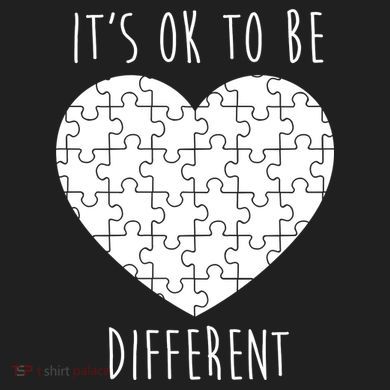 It's Ok To Be Different Autism Awareness Puzzle Heart Hat