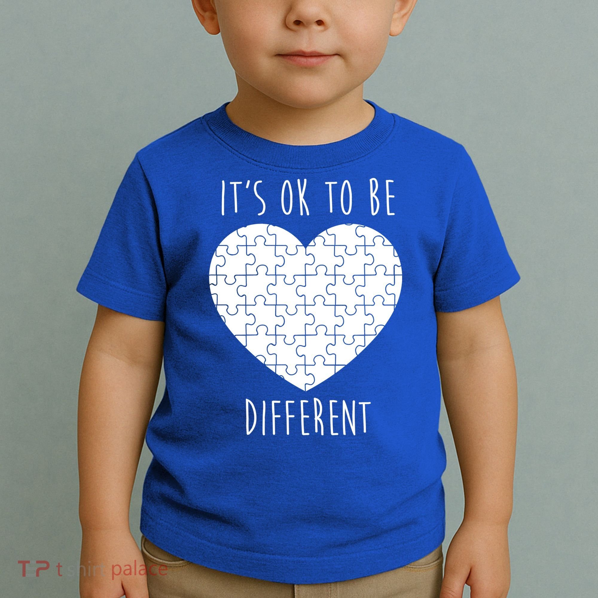 It's Ok To Be Different Autism Awareness Puzzle Heart Toddler T-Shirt