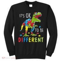 Its Ok to Be Different Autism Dinosaur Sweatshirt thumb 0