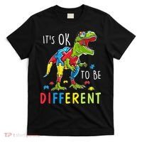 Its Ok to Be Different Autism Dinosaur T-Shirt thumb 0