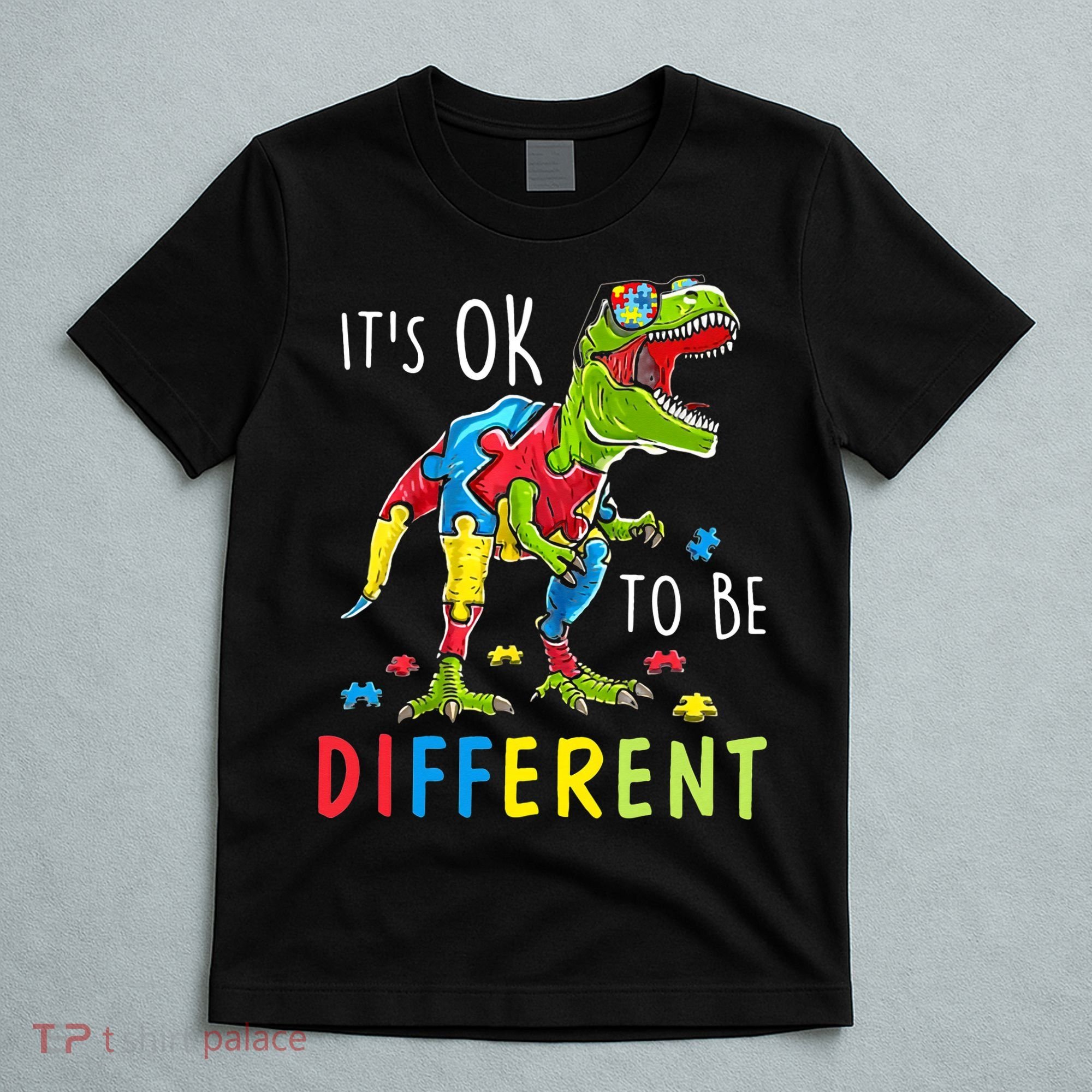 Its Ok to Be Different Autism Dinosaur T-Shirt