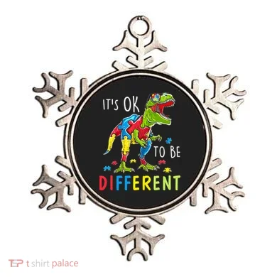 Its Ok to Be Different Autism Dinosaur Ornament