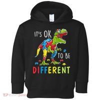 Its Ok to Be Different Autism Dinosaur Toddler Hoodie thumb 0