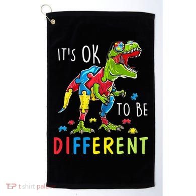 Its Ok to Be Different Autism Dinosaur Golf Towel
