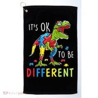 Its Ok to Be Different Autism Dinosaur Golf Towel thumb 0