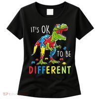 Its Ok to Be Different Autism Dinosaur Women's T-Shirt thumb 0