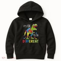 Its Ok to Be Different Autism Dinosaur Kids Hoodie thumb 0