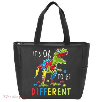 Its Ok to Be Different Autism Dinosaur Tote Bag