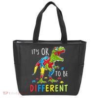 Its Ok to Be Different Autism Dinosaur Tote Bag thumb 0