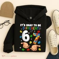 It's Okay To Be Different Six Seven Autism Awareness 6-7 Hoodie thumb 4