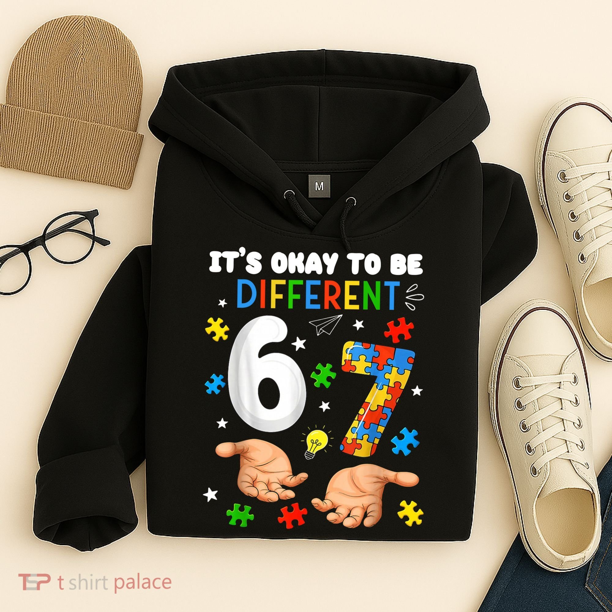 It's Okay To Be Different Six Seven Autism Awareness 6-7 Hoodie