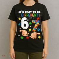 It's Okay To Be Different Six Seven Autism Awareness 6-7 T-Shirt thumb 4
