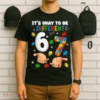 It's Okay To Be Different Six Seven Autism Awareness 6-7 T-Shirt thumb 6