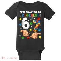 It's Okay To Be Different Six Seven Autism Awareness 6-7 Baby Bodysuit thumb 0