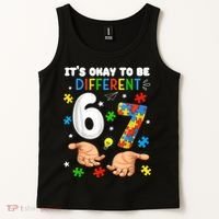 It's Okay To Be Different Six Seven Autism Awareness 6-7 Tank Top thumb 2