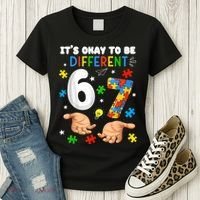 It's Okay To Be Different Six Seven Autism Awareness 6-7 Women's T-Shirt thumb 3