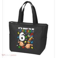 It's Okay To Be Different Six Seven Autism Awareness 6-7 Tote Bag thumb 3