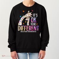 Its Ok To Be Different Autism Awareness Acceptance Be Kind Women's Sweatshirt thumb 0
