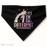 Its Ok To Be Different Autism Awareness Acceptance Be Kind USA-Made Doggie Bandana thumb 0