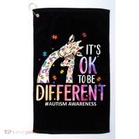Its Ok To Be Different Autism Awareness Acceptance Be Kind Golf Towel thumb 0