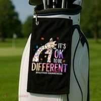 Its Ok To Be Different Autism Awareness Acceptance Be Kind Golf Towel thumb 2