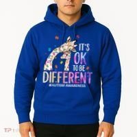 Its Ok To Be Different Autism Awareness Acceptance Be Kind Hoodie thumb 2