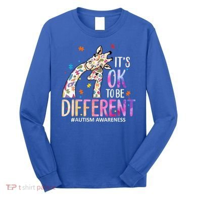 Its Ok To Be Different Autism Awareness Acceptance Be Kind Long Sleeve Shirt